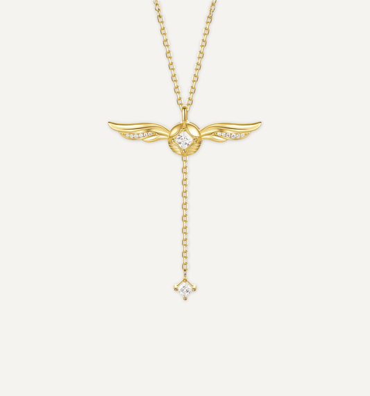 Gouden Celestiale Vleugel Ketting