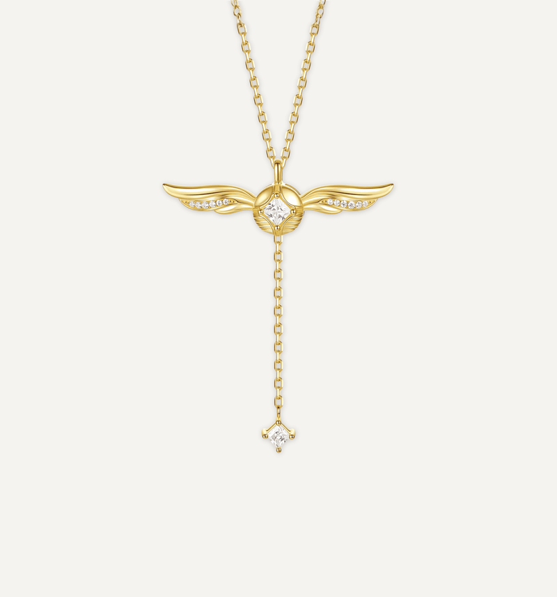 Gouden Celestiale Vleugel Ketting