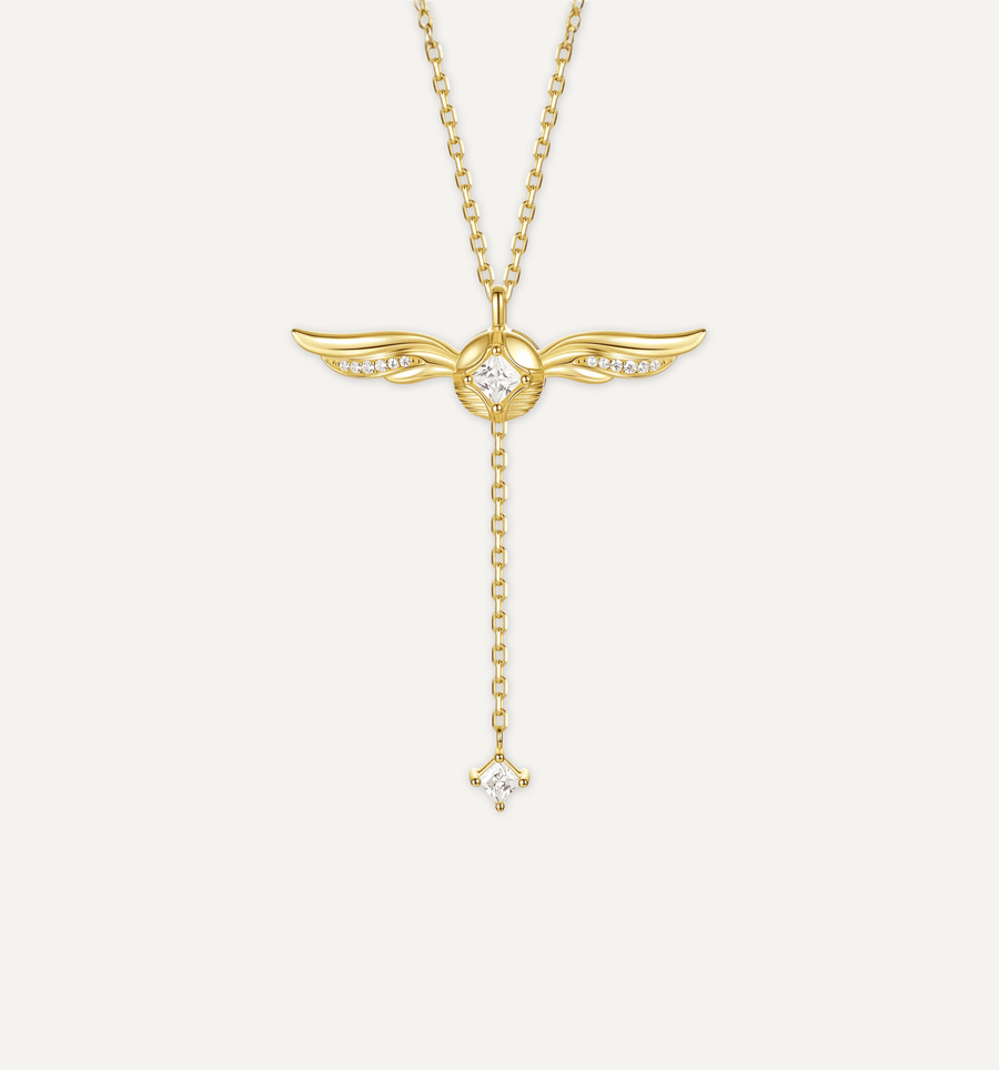 Gouden Celestiale Vleugel Ketting